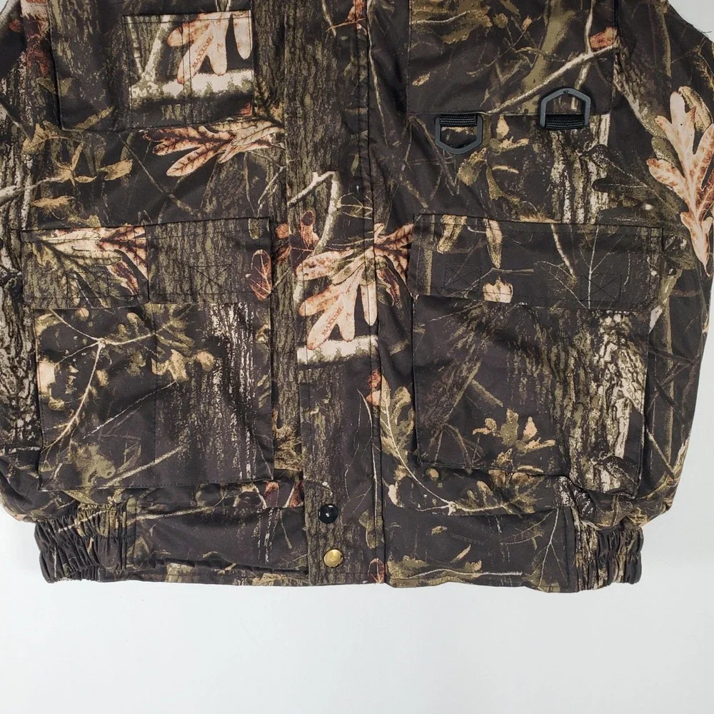 Oscar Sports Mens Camo Hunting Vest Woodland Camouflage Utility Pockets Medium